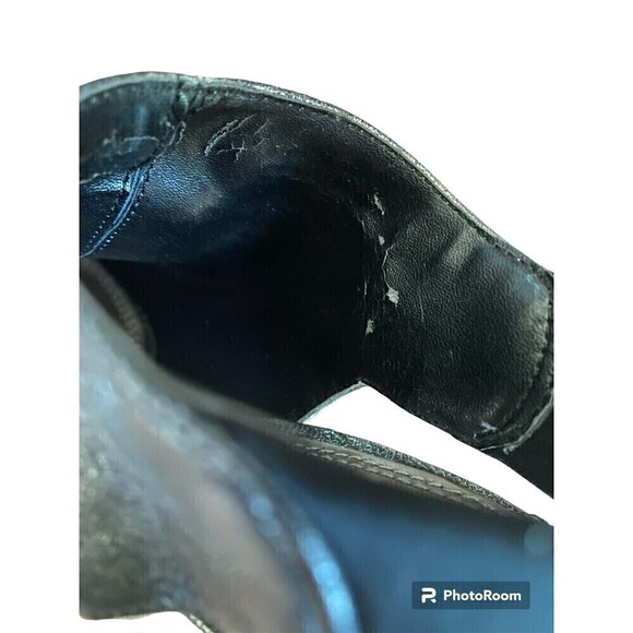 Bebe Siver/metallic Heels W/Peep Top. Sz.8 M - Picture 6 of 10